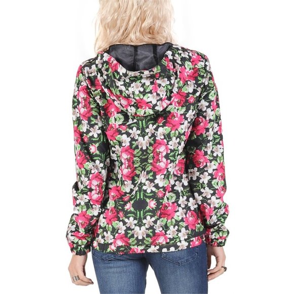 Volcom Stone Pixilated Florals Enemy Lines Jacket, Size Medium - Picture 4 of 4